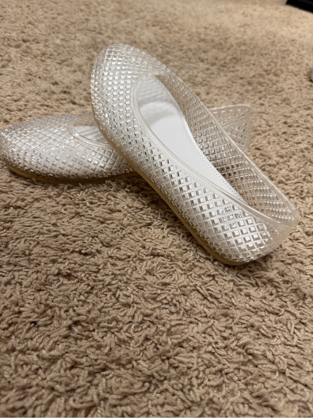 Wild Fable Clear Lattice Jelly Ballet Flats - Transparent/Clear